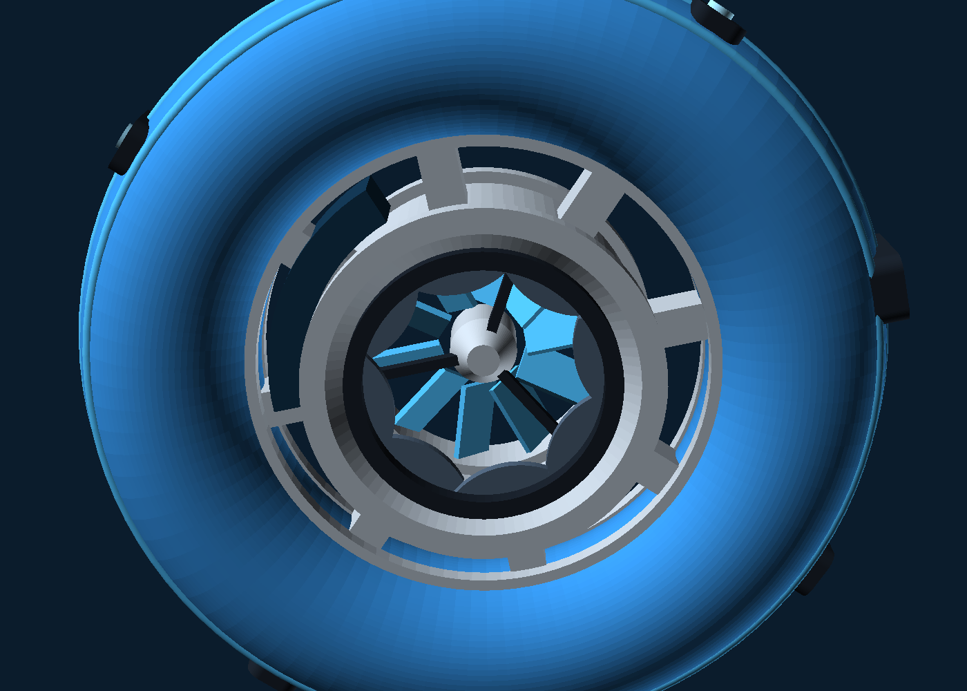 O-Seal underside with the iris fully open